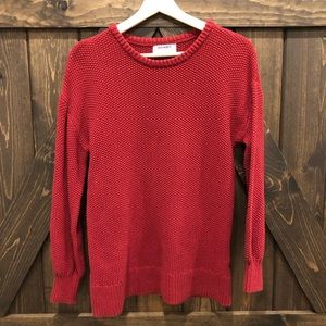 Old navy knit sweater burgundy oversized xsmall tunic length